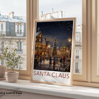 Santa Claus Poster | Indiana Wall Art | America Decor
