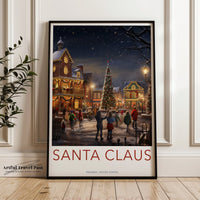 Santa Claus Poster | Indiana Wall Art | America Decor