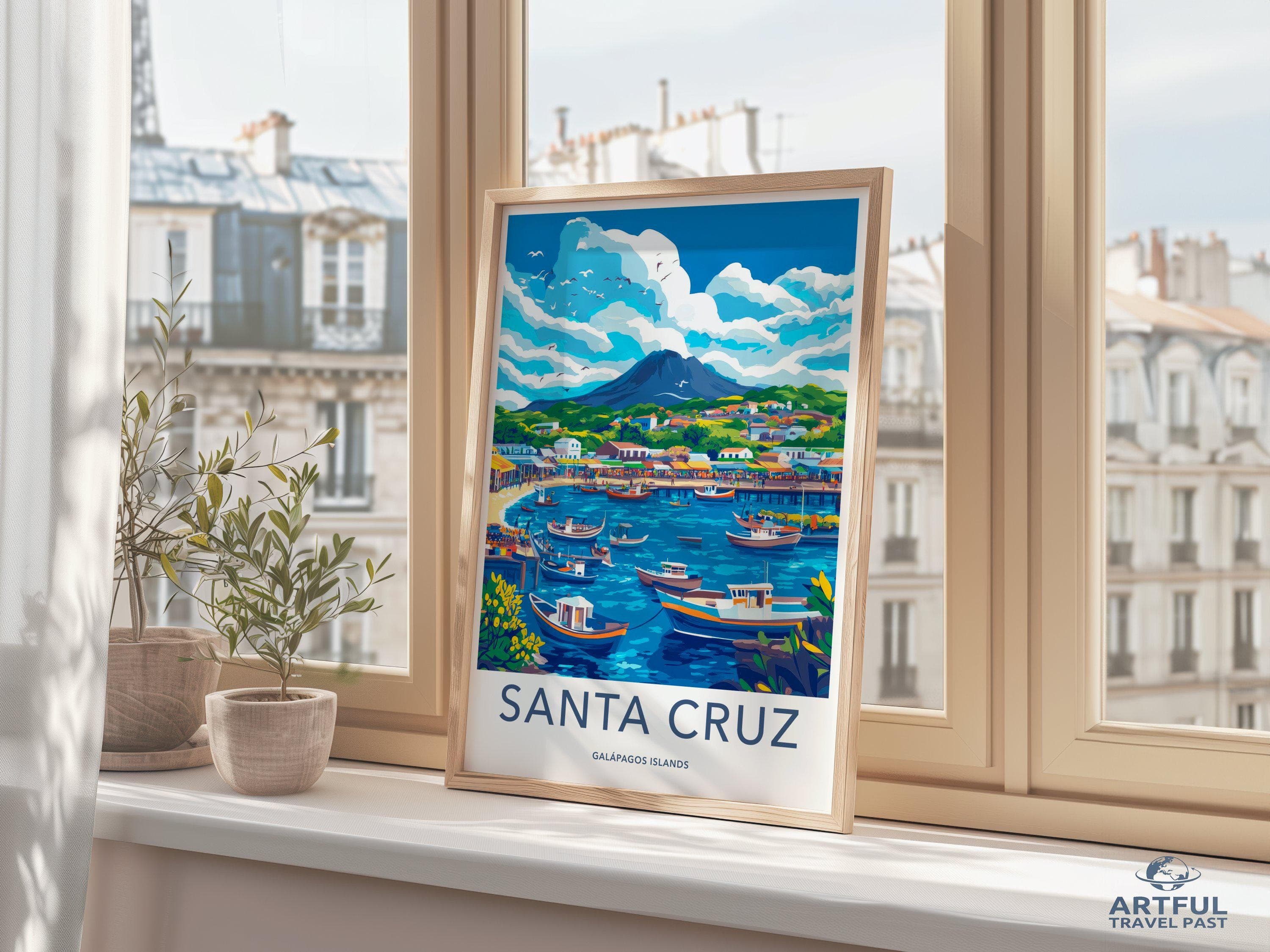 Santa Cruz Poster - Ecuador Wall Art