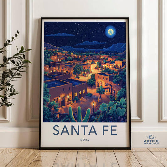 Santa Fe Poster - Mexico Wall Art