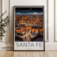 Santa Fe Poster - Mexico Wall Art