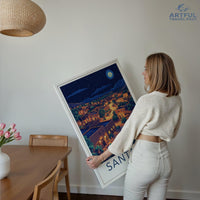 Santa Fe Poster | New Mexico Wall Art | North America Decor