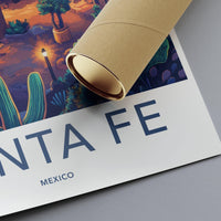 Santa Fe Poster | New Mexico Wall Art | North America Decor