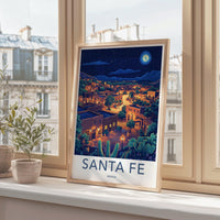 Santa Fe Poster | New Mexico Wall Art | North America Decor