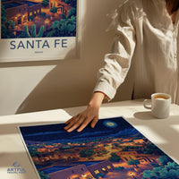 Santa Fe Poster | New Mexico Wall Art | North America Decor