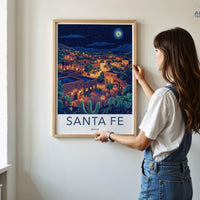 Santa Fe Poster | New Mexico Wall Art | North America Decor