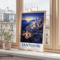 Santorini Poster | Greece Wall Art | Balkans Decor