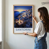 Santorini Poster | Greece Wall Art | Balkans Decor