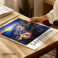 Santorini Poster | Greece Wall Art | Balkans Decor