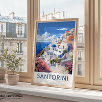 Santorini Poster | Greece Wall Art | Balkans Decor