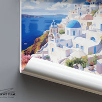 Santorini Poster | Greece Wall Art | Balkans Decor