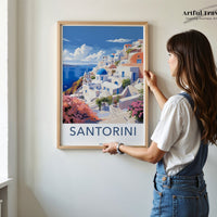 Santorini Poster | Greece Wall Art | Balkans Decor
