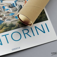 Santorini Poster | Greece Wall Art | Balkans Decor