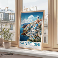 Santorini Poster | Greece Wall Art | Balkans Decor