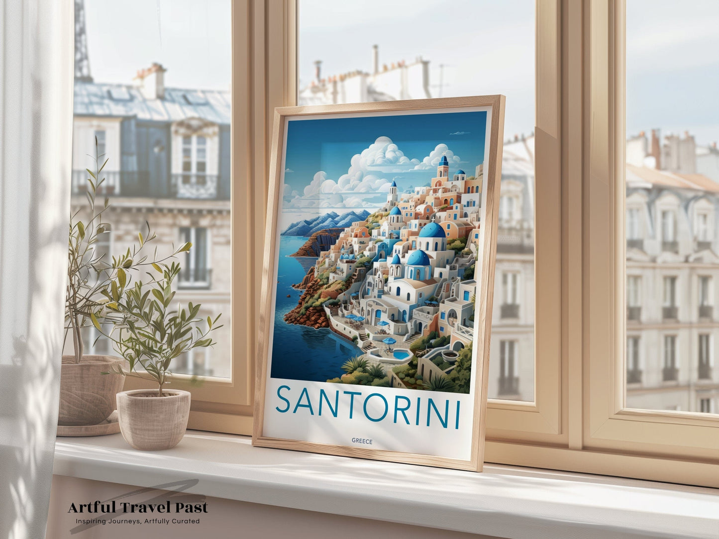 Santorini Poster | Greece Wall Art | Balkans Decor