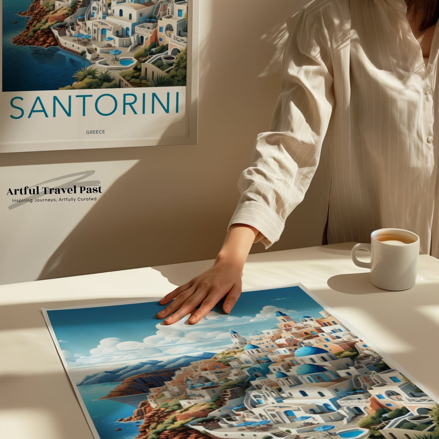 Santorini Poster | Greece Wall Art | Balkans Decor