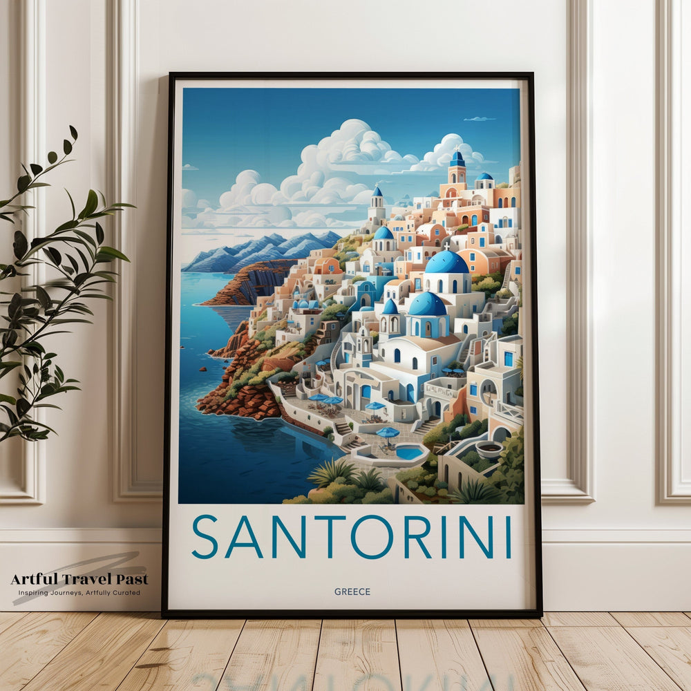 Santorini Poster | Greece Wall Art | Balkans Decor