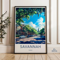 Savannah Poster - Georgia Wall Art