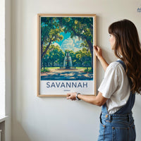 Savannah Poster | Georgia Wall Art | America Decor