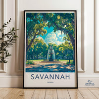 Savannah Poster | Georgia Wall Art | America Decor