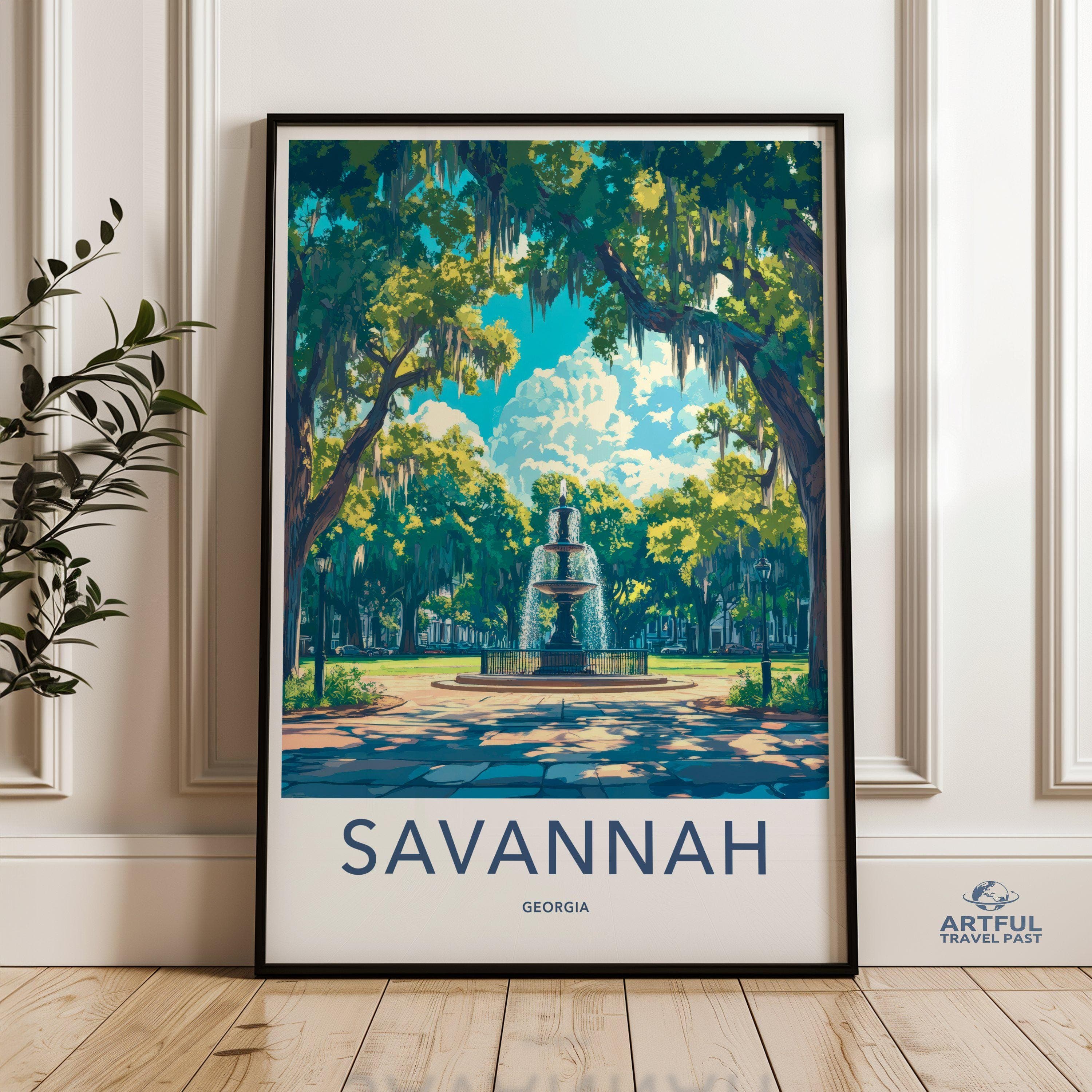 Savannah Poster | Georgia Wall Art | America Decor
