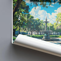 Savannah Poster | Georgia Wall Art | America Decor