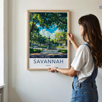 Savannah Poster | Georgia Wall Art | America Decor
