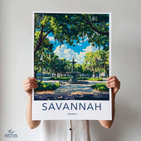 Savannah Poster | Georgia Wall Art | America Decor
