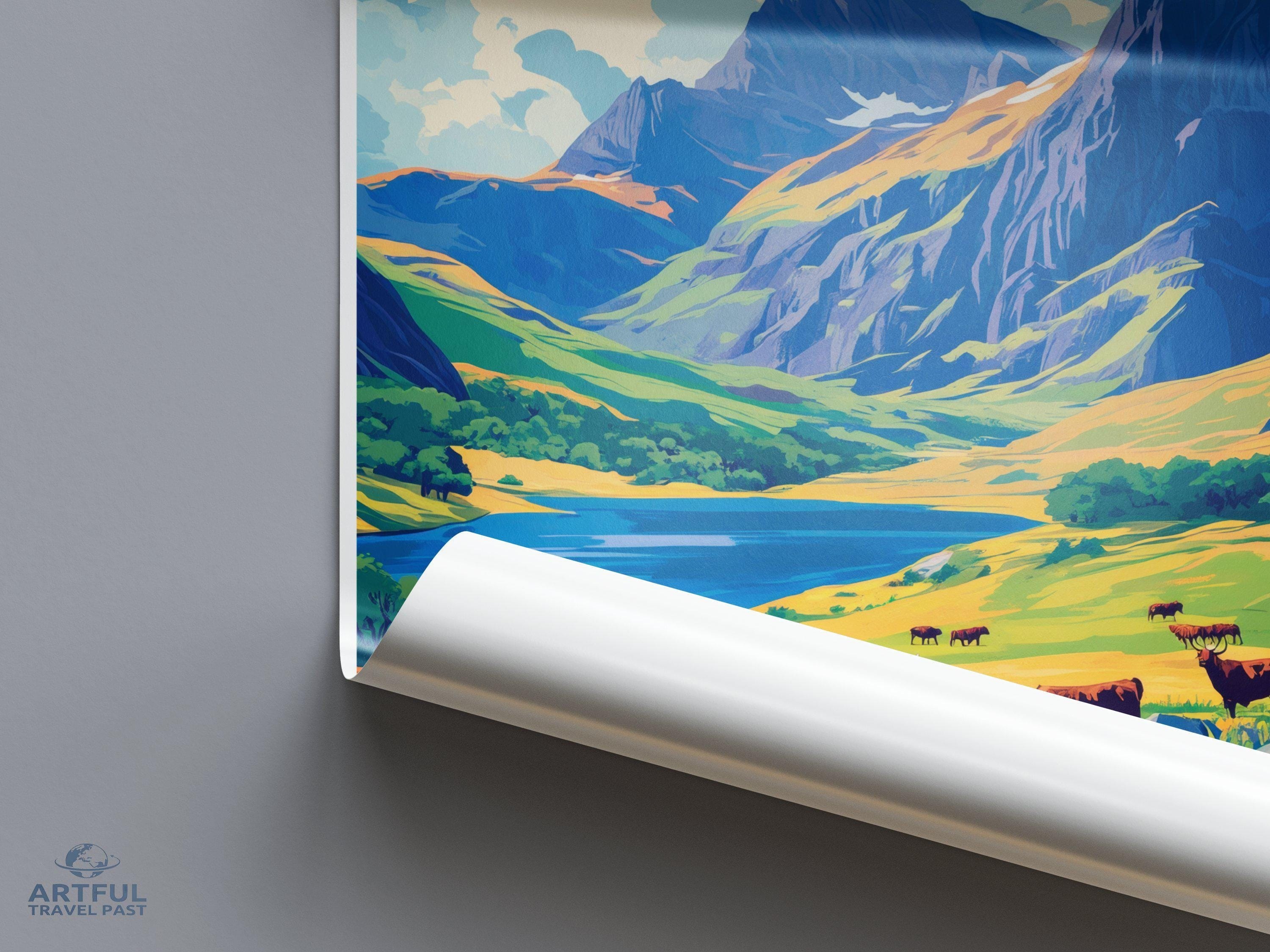 Scottish Highlands Poster | Scotland Wall Art | UK Decor