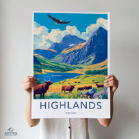 Scottish Highlands Poster | Scotland Wall Art | UK Decor