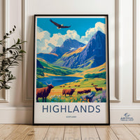 Scottish Highlands Poster | Scotland Wall Art | UK Decor