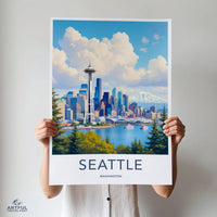 Seattle Poster - Washington Wall Art