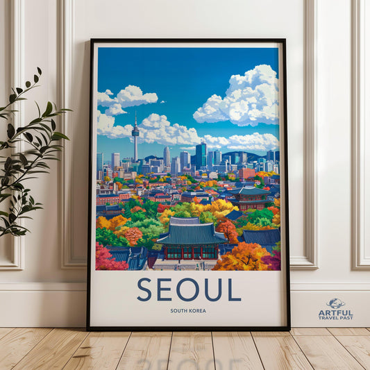 Seoul Poster - South Korea Wall Art