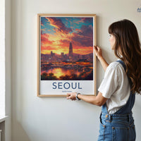 Seoul Poster | South Korea Wall Art | Asia Decor