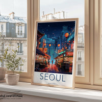 Seoul Poster | South Korea Wall Art | Asia Decor