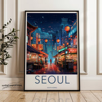 Seoul Poster | South Korea Wall Art | Asia Decor