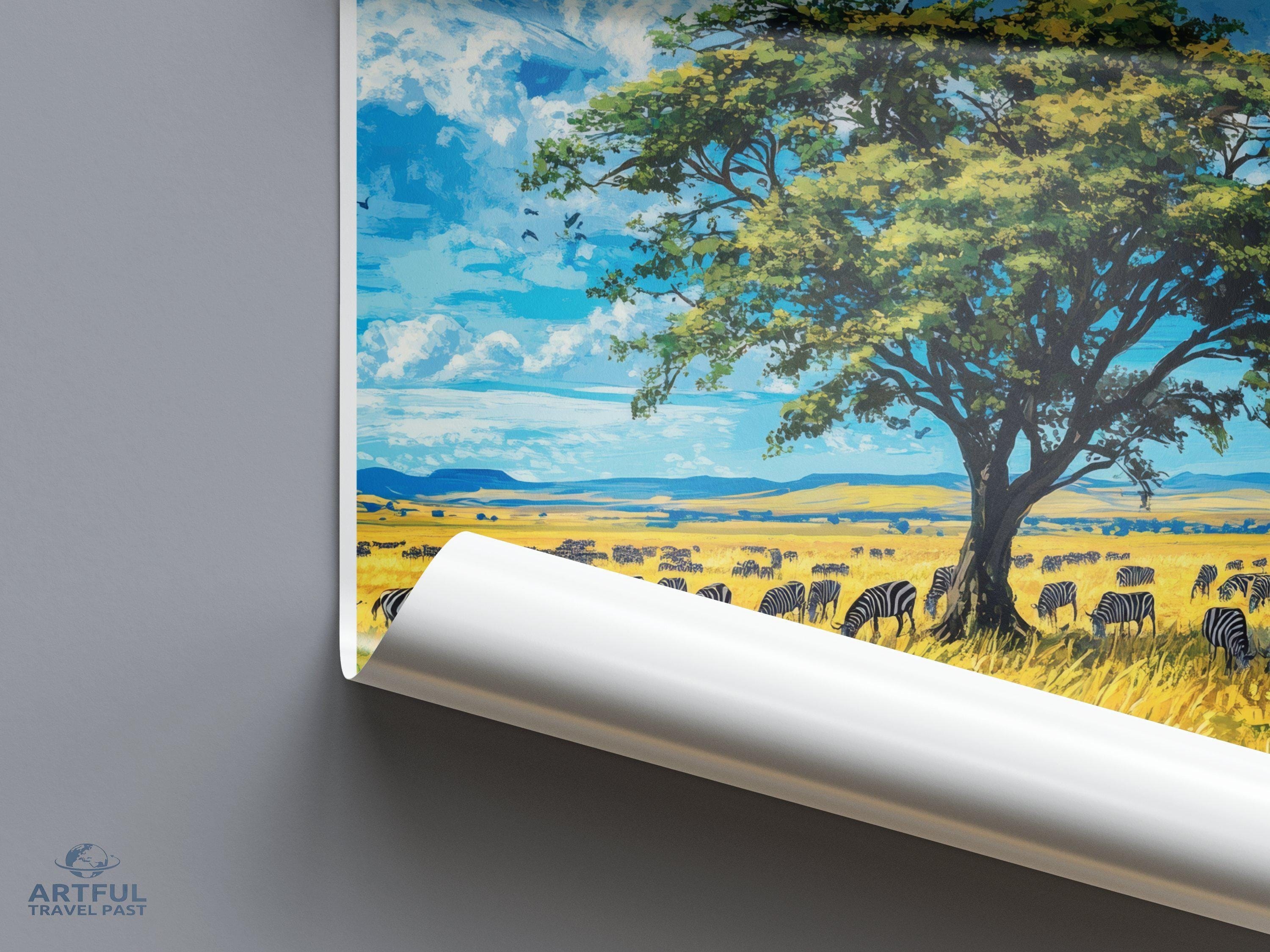 Serengeti National Park Poster | Tanzania Wall Art