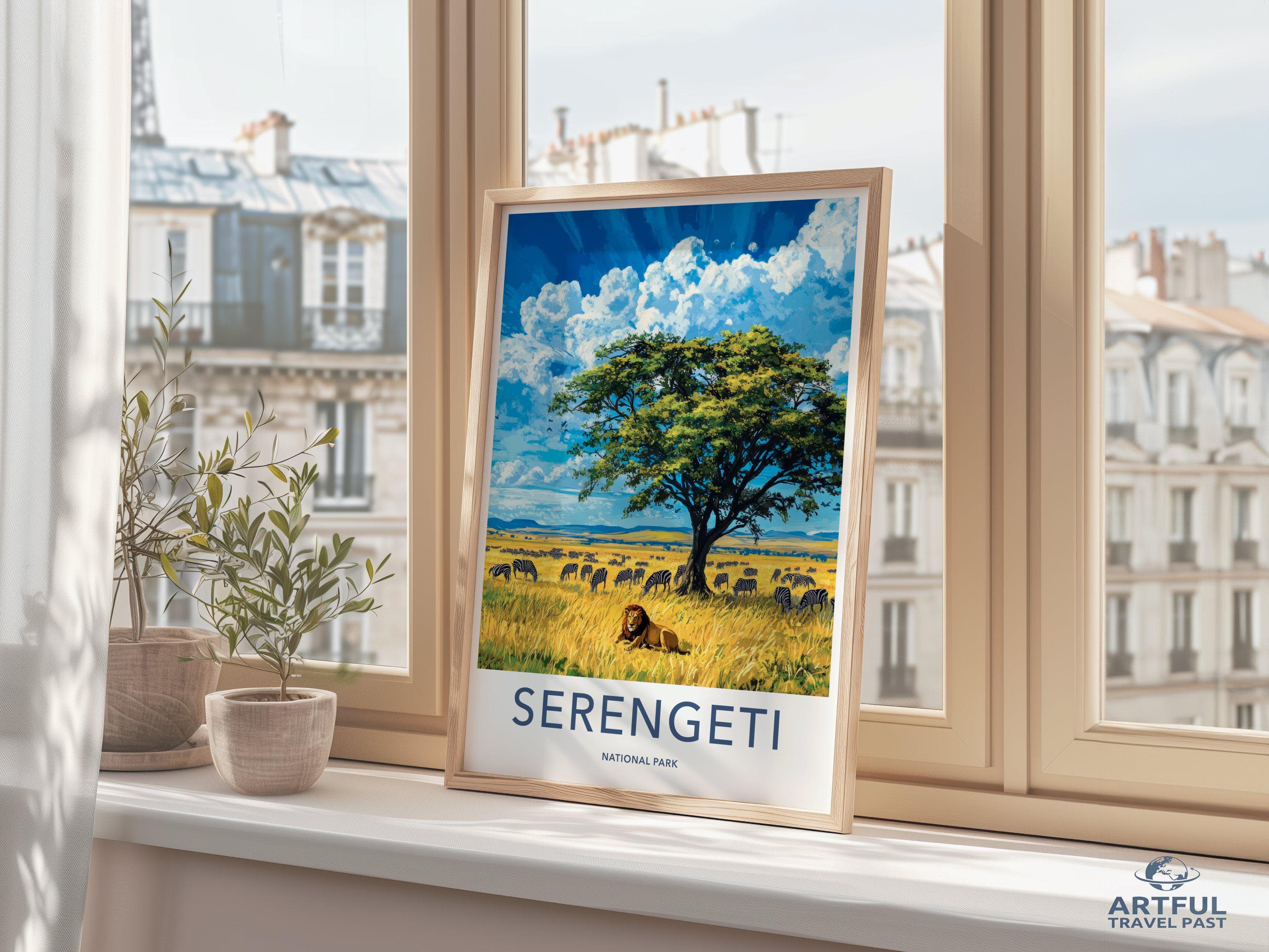 Serengeti National Park Poster | Tanzania Wall Art