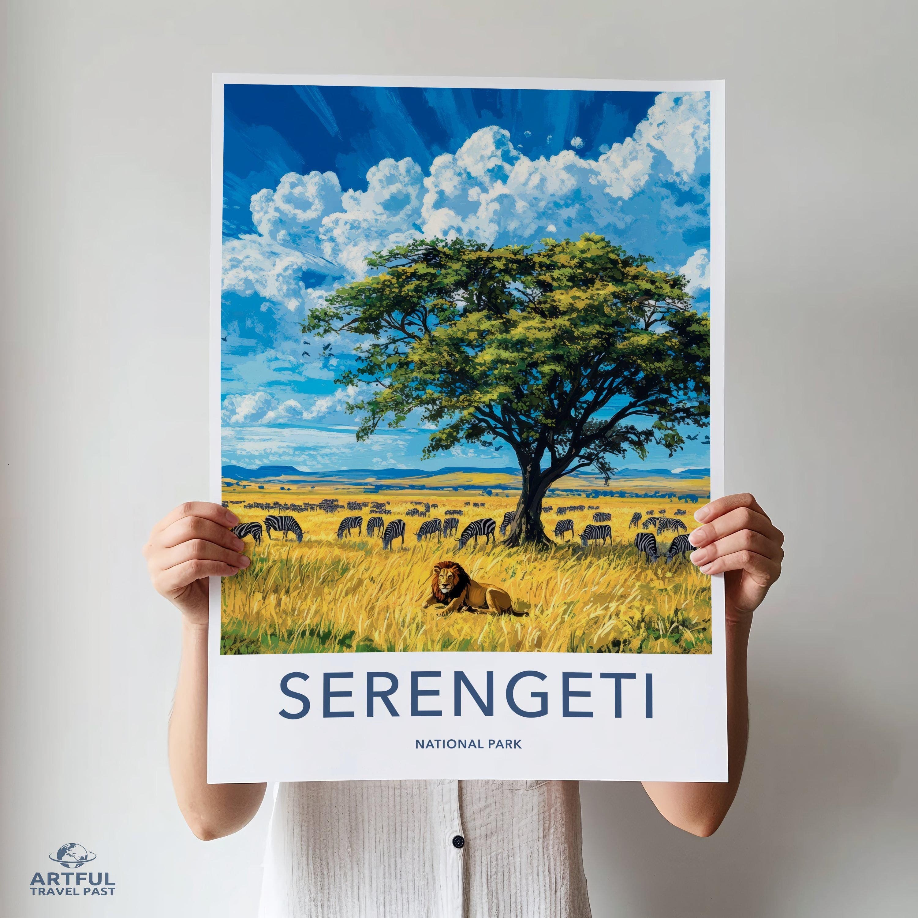 Serengeti National Park Poster | Tanzania Wall Art