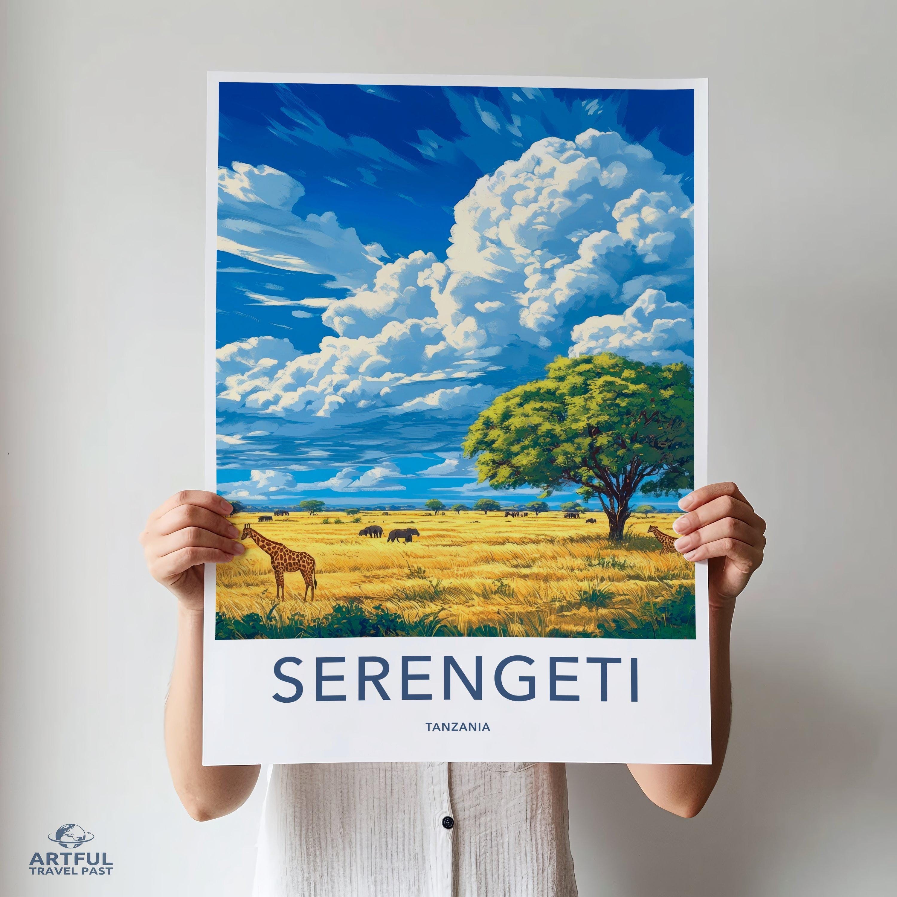 Serengeti National Park Poster | Tanzania Wall Art