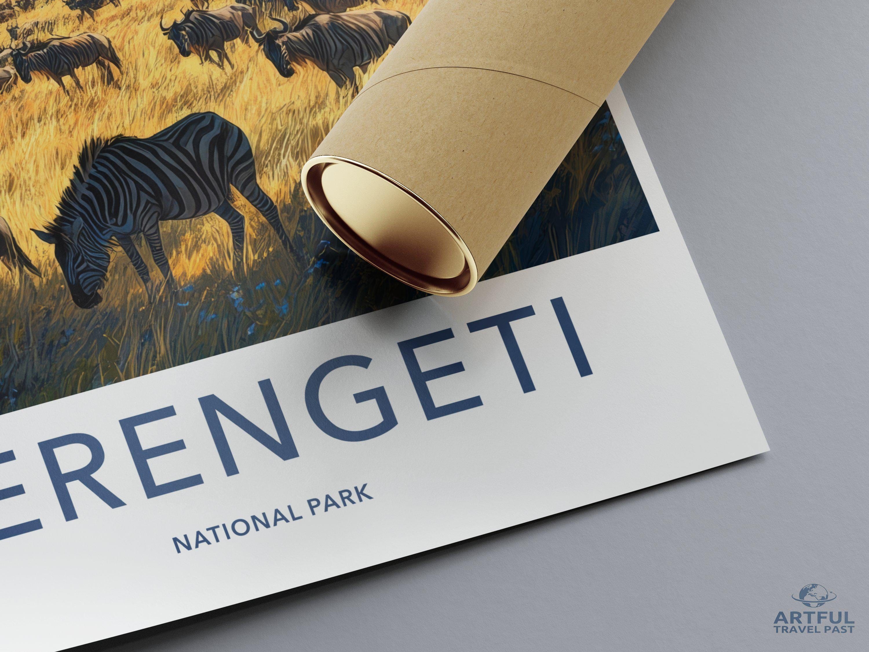 Serengeti National Park Poster | Tanzania Wall Art