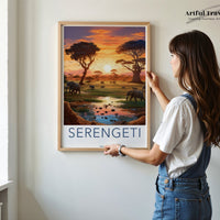 Serengeti Poster | Tanzania Wall Art | Africa Decor