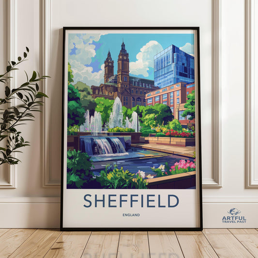 Sheffield Poster - England Wall Art
