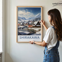 Shirakawa Poster | Japan Wall Art | Asia Decor