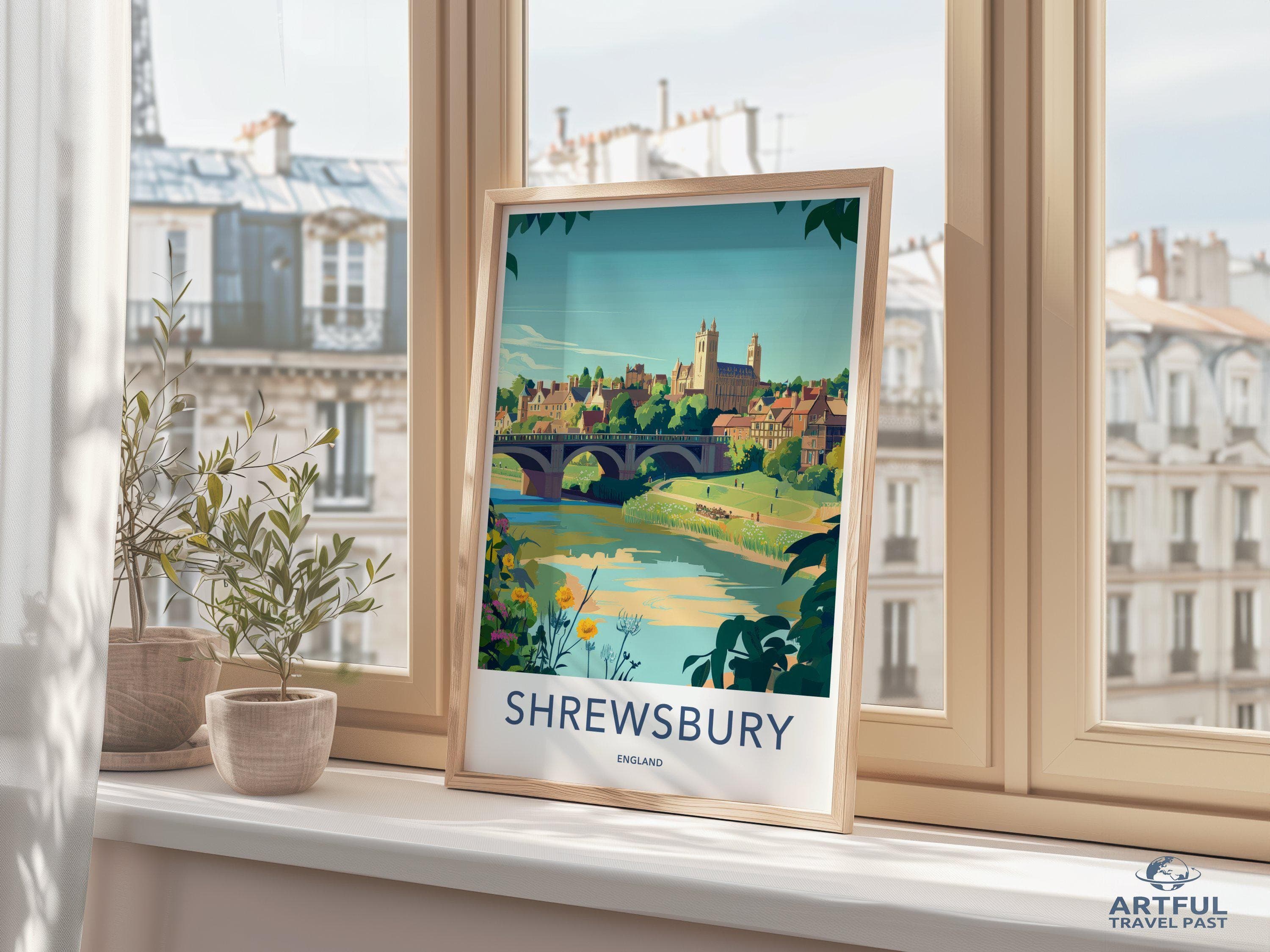 Shrewsbury Poster - England Wall Art