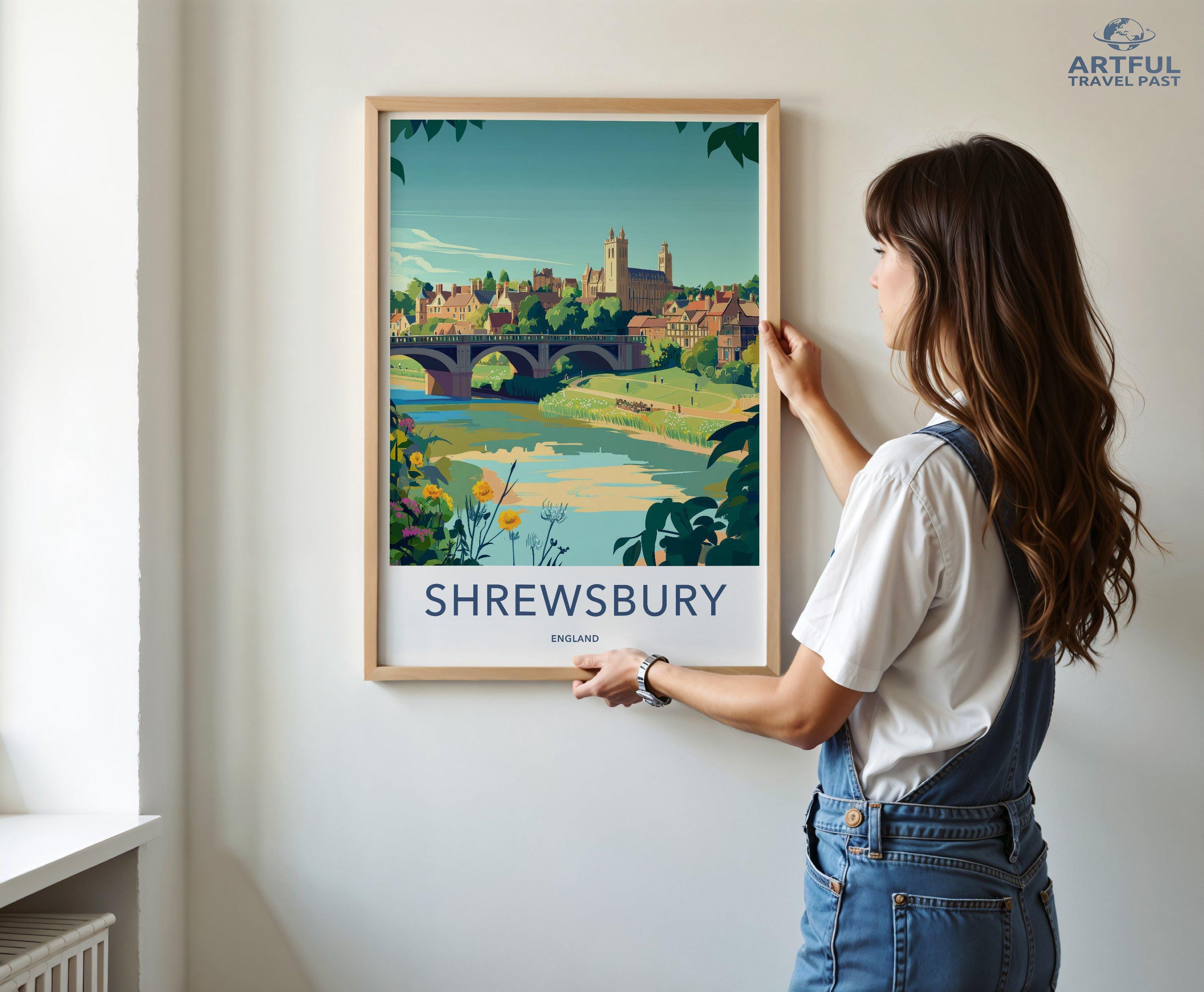 Shrewsbury Poster - England Wall Art