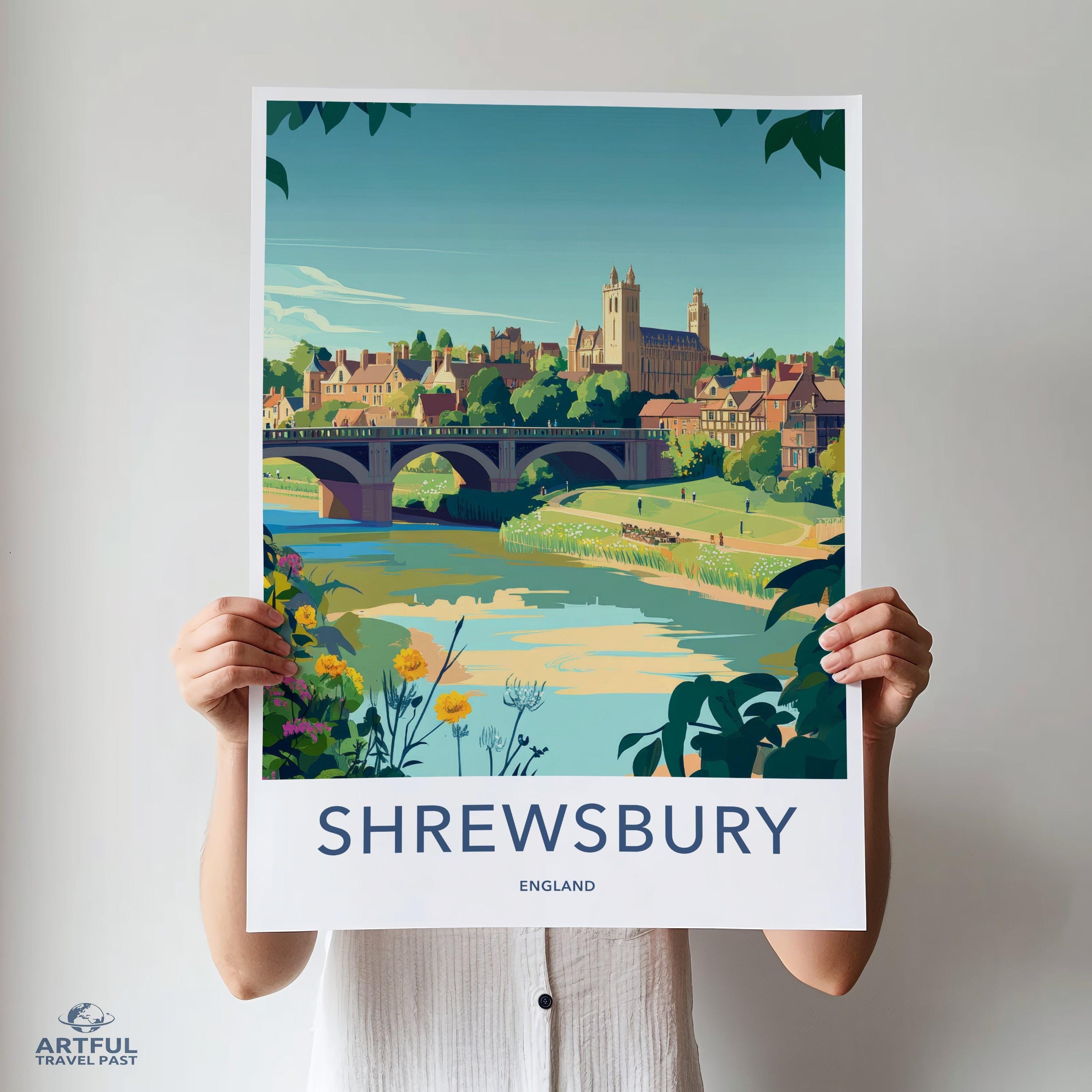 Shrewsbury Poster - England Wall Art