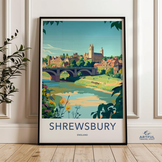 Shrewsbury Poster - England Wall Art