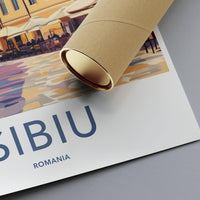 Sibiu Poster | Romania Wall Art | Europe Decor