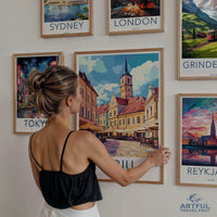 Sibiu Poster | Romania Wall Art | Europe Decor